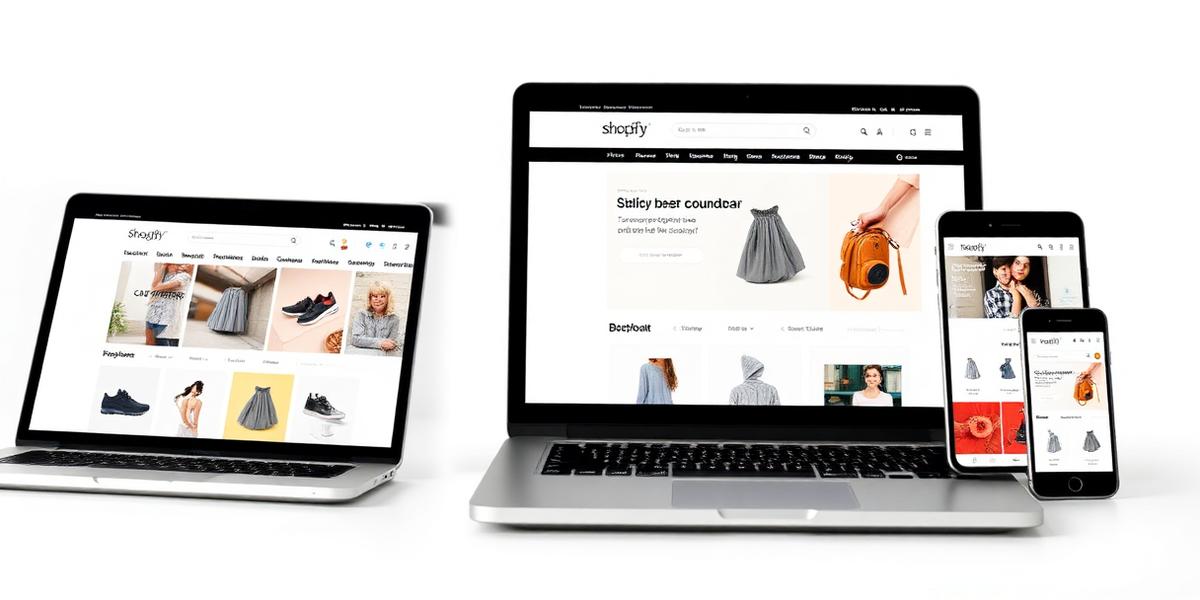 Shopify store designs on multiple devices