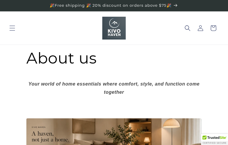 Kivo Haven store screenshot